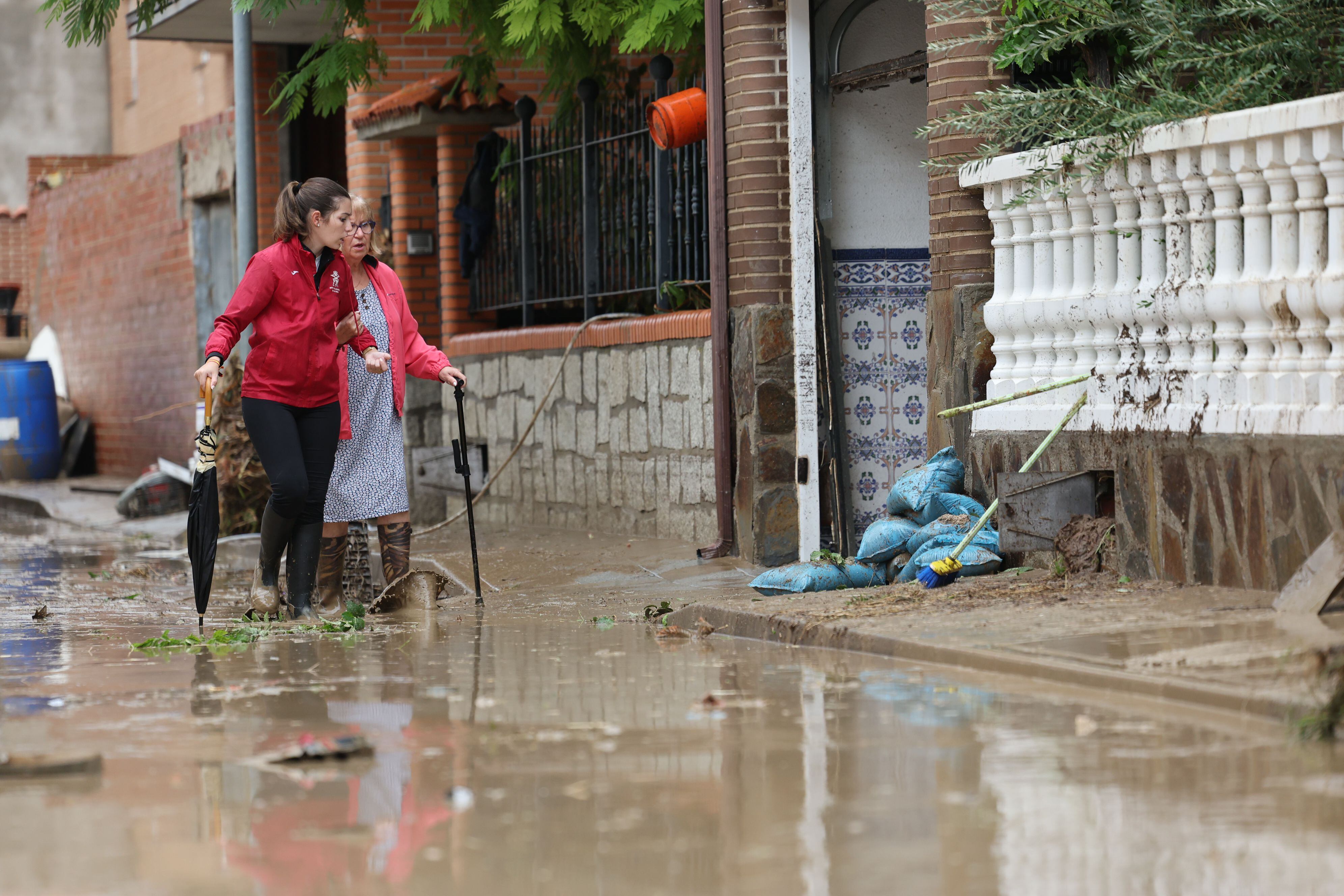 Destrozos producidos por la lluvia caída en la localidad toledana de Cobeja.