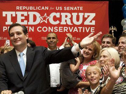 Ted Cruz celebra su victoria en Tejas el 31 de julio.