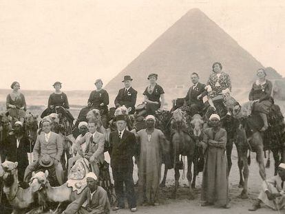 La gran Pirámide de Giza, en Egipto, en 1936.