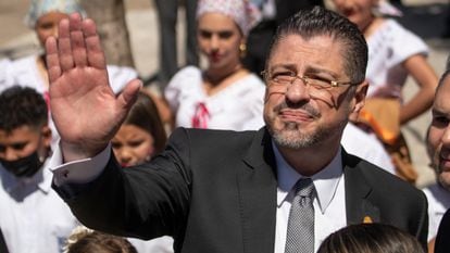 El presidente de Costa Rica, Rodrigo Chaves, durante un acto público.