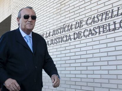 Carlos Fabra en la Ciudad de la Justicia de Castellón. 