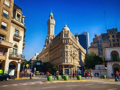 La plaza de mayor en Buenos Aires, Argentina.