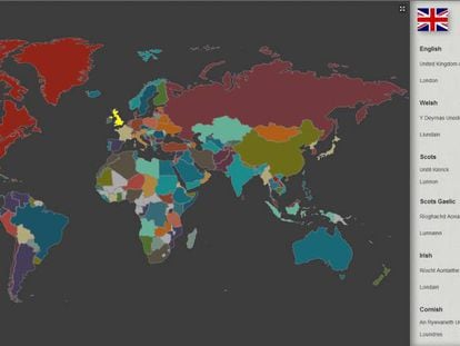 Pantallazo de la web Locallingual, que recopila patrones sonoros del mundo.