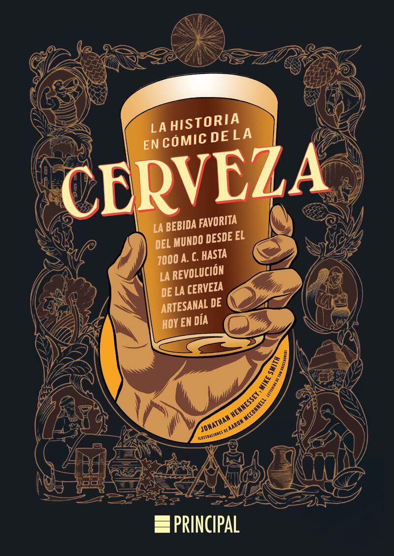 Portada de 'La historia en cómic de la cerveza', de Jonathan Hennessey (Ediciones Principal).
