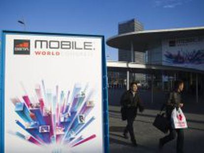 Entrada al Mobile World Congress in Barcelona.