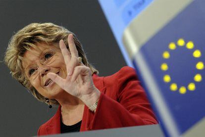 La luxemburguesa Viviane Reding, vicepresidenta de la Comisión y comisaria de Justicia.