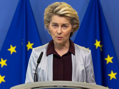 La presidenta de la Comisión Europea, Ursula von der Leyen, el 24 de noviembre de 2020 en Bruselas.
