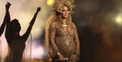 Beyonc&eacute;, en los premios Grammy de 2017.
 