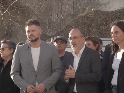 El portavoz de ERC en el Congreso y candidato a la alcaldía de Santa Coloma de Gramenet, Gabriel Rufián, y el conseller de Derechos Sociales de la Generalitat, Carles Campuzano.
ERC GRAMENET
13/03/2023