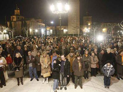 Manifestación ayer en Alcalá de Henares contra la violencia machista.