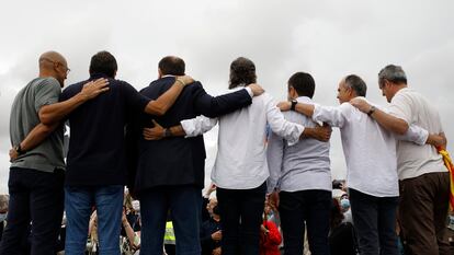 Los condenados por el 'procés' salen de prisión en aplicación de los indultos.