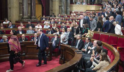 Els grups de l'oposició abandonen el Parlament el 7 de setembre.
