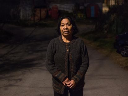 María Catalina Acosta, la trabajadora del hogar que acusó a sus patrones de secuestrarla, durante una entrevista con EL PAÍS en noviembre de 2021, Ciudad de México.