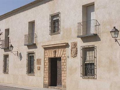 Fachada solariega de la Casa de los Acacio, en San Clemente (Cuenca).
