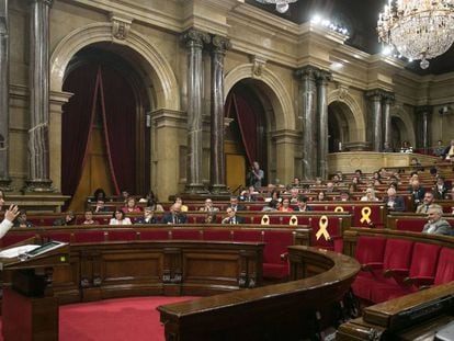 Inés Arrimadas interviene en el pleno de investidura de Quim Torra, el 12 de mayo de 2018.