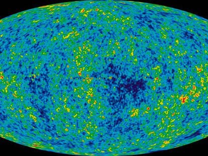 Imagen de universo basada en la radiación de fondo de microondas (2012).