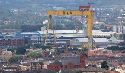Una de las grúas de Harland and Wolff, en Belfast. 