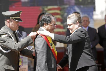 Gustavo Petro durante su acto de posesión como Alcalde de Bogotá en enero de 2012.