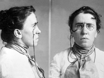 La anarcocomunista estadounidense de origen ruso Emma Goldman (1869-1940).