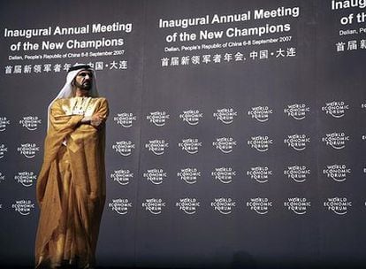 Mohamed Bin Rashid al Maktoum, presidente de ICD, en un foro económico en China el pasado año.