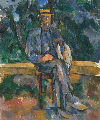 'Retrato de un campesino' abre la muestra y es una de las últimas obras de Cézanne (1905-1906). El cuadro representa a uno de los viejos lugareños que trataba el pintor pero, según el comisario Guillermo Solana, es "también una forma de autorretratarse".