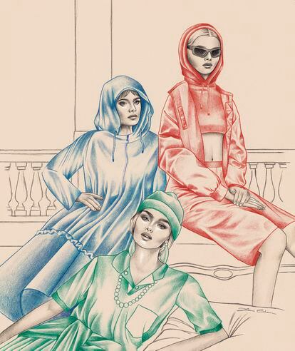 Ilustración para el artículo sobre "Athleisure" de la revista SModa de El País