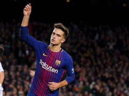 Denis festeja su gol frente al Murcia, en la Copa.