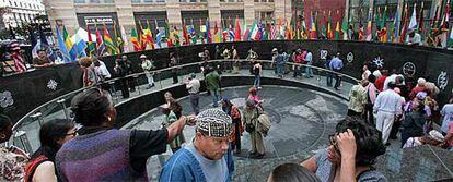 Inauguración del monumento en memoria de la esclavitud en Nueva York