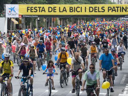 Fotografía de la edición de 2009 de la 'Fiesta de la Bici i del patins'.