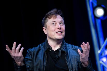 Elon Musk, durante el evento de comunicaciones por satélite Satellite 2020.