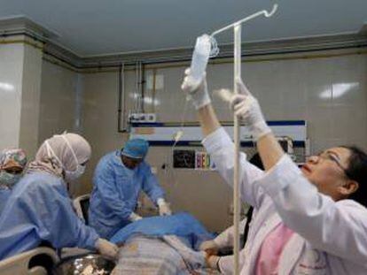 Operación de cáncer en Misurata (Libia).