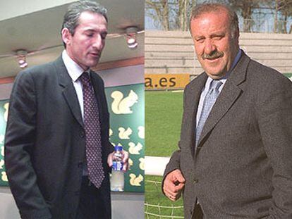 Txiqui Begiristain, director deportivo del  Barcelona, y Vicente del Bosque, ex entrenador del Real Madrid.