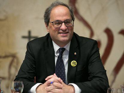 El presidente catalán , Quim Torra, el pasado martes. 
 
 