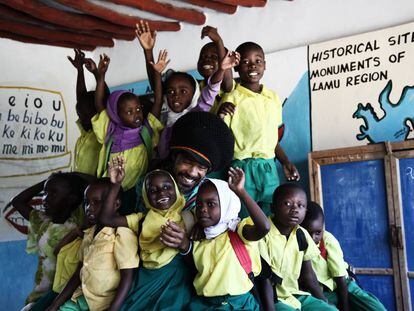 La escuela infantil de Lamu (Kenia).