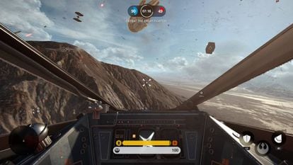 Un instante del videojuego &#039;Star wars battlefront&#039;.