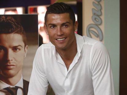 Cristiano Ronaldo, durante un acto promocional de su perfume.