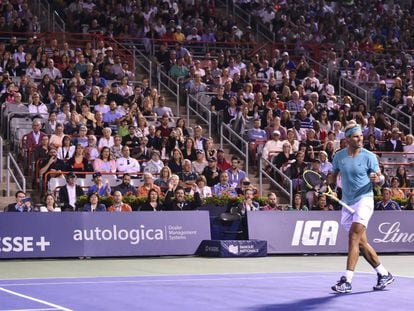 Rafa Nadal celebra el pase a semifinales, el pasado viernes.