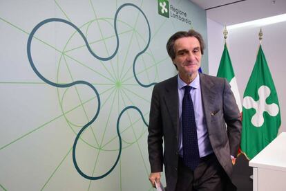 El Gobiernador de Lombardía, Attilio Fontana, en un foro en Milán, el 29 de noviembre de 2019.