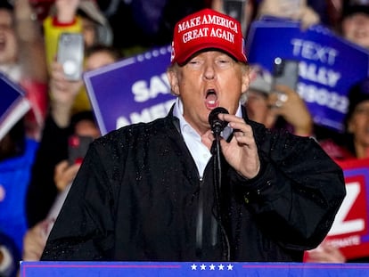 El expresidente Donald Trump participa en un mitin en Greensburg (Pensilvania), el pasado 6 de mayo.