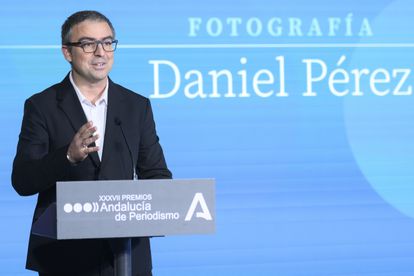 Daniel Pérez, durante su intervención.