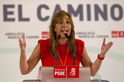 Congreso provincial del PSOE donde Susana Díaz ha sido nombrada secretaria general del PSOE de Sevilla.