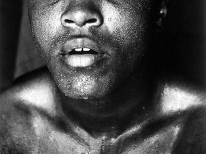 'Muhammad Ali (face sweating)', 1970.