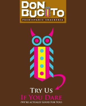 Cartel del restaurante de insectos Don Bugito, en San Francisco (EE UU).