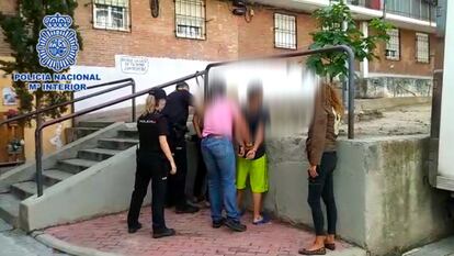Detención de unos de los tres presuntos agresores del joven en Moncloa.