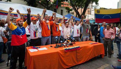 El partido Voluntad Popular el lunes en Caracas.