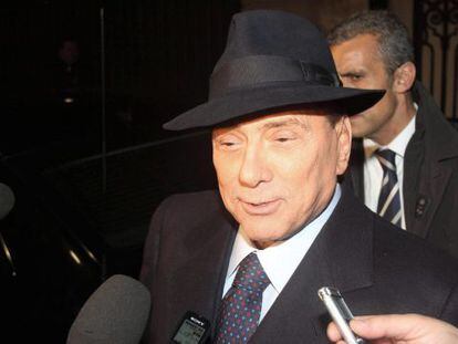Berlusconi, el pasado 29 de diciembre tras una reuni&oacute;n de su partido.