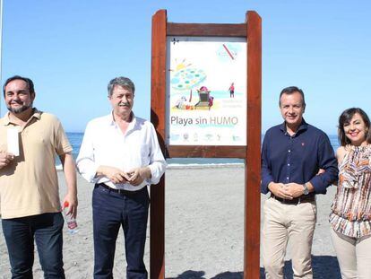Proclamación de la playa de Motril (Granada) como libre sin humo el pasado 5 de julio.