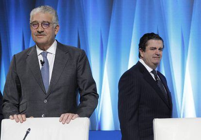 José Bogas, consejero delegado de Endesa, y Borja Prado, presidente. Prado dejará su cargo en la junta de abril tras 10 años en el mismo.