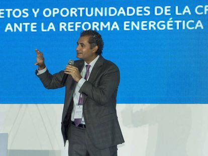 Enrique Ochoa, en un evento de General Electric en mayo.