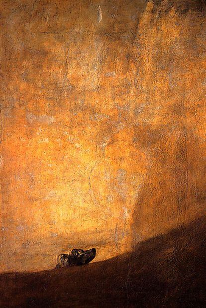 <i>Perro semihundido, </i>una de las más populares (y enigmáticas) <i>Pinturas negras</i>de Goya.